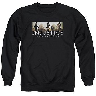 Injustice Gods Among Us Logo Adult Crewneck Sweatshirt