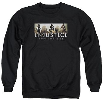 Injustice Gods Among Us Logo Adult Crewneck Sweatshirt