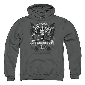 DC Comics Greatest Heroes Adult Pull Over Hoodie