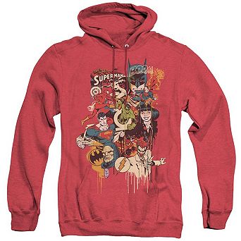 DC Comics Dripping Characters Adult Heather Hoodie