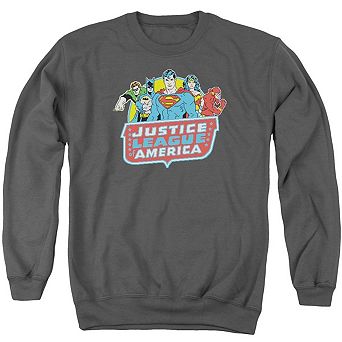 Dc Comics 8 Bit League Adult Crewneck Sweatshirt