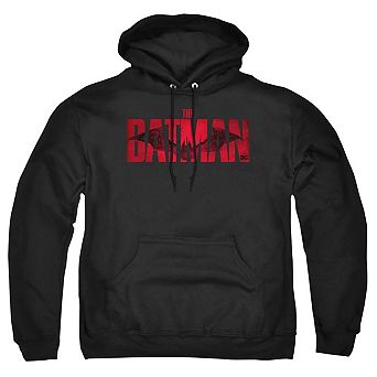 The Batman Crimson Drawn Bat Logo Adult Pull Over Hoodie
