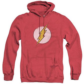 DC Comics Flash Rough Flash Logo Adult Heather Hoodie