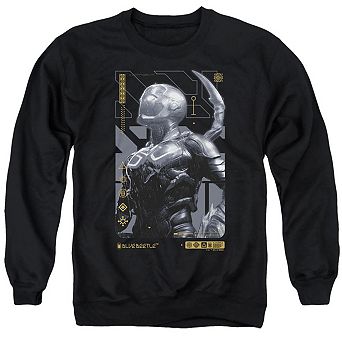 Blue Beetle Beetle Heads Up Adult Crewneck Sweatshirt