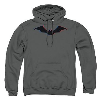 The Batman Tri Color Bat Silhouette Adult Pull Over Hoodie