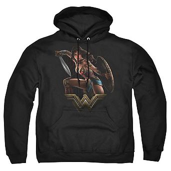 Wonder Woman Movie Fight Adult Pull Over Hoodie