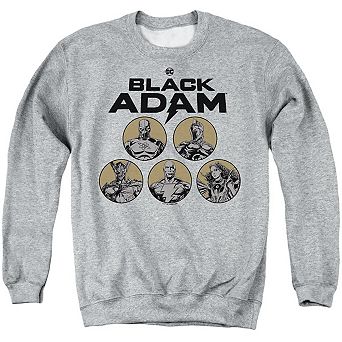 Black Adam Black Adam Contrast Group Adult Crewneck Sweatshirt