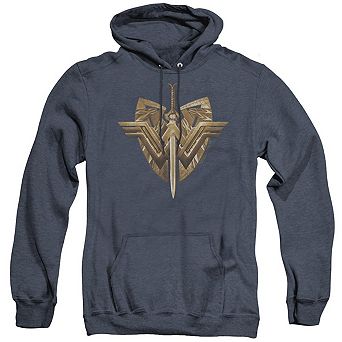 Wonder Woman Movie Sword Emblem Adult Heather Hoodie