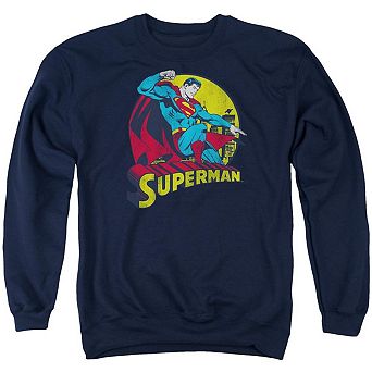 Dc Comics Big Blue Adult Crewneck Sweatshirt