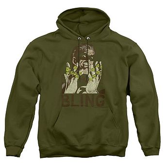 Green Lantern Bling Bling Adult Pull Over Hoodie