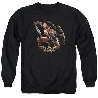 Wonder Woman Movie Fight Adult Crewneck Sweatshirt