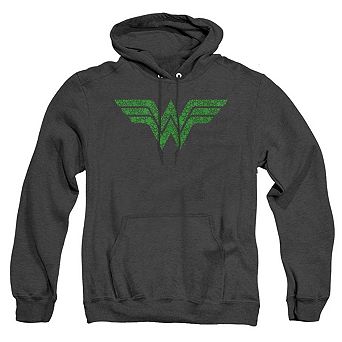 Wonder Woman St. Patrick´s Day Shamrock Logo Adult Heather Hoodie