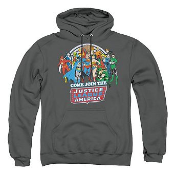 DC Comics Join The Justice League Adult Pull Over Hoodie