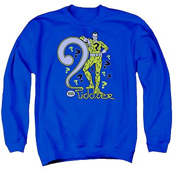 Dc Comics The Riddler Adult Crewneck Sweatshirt