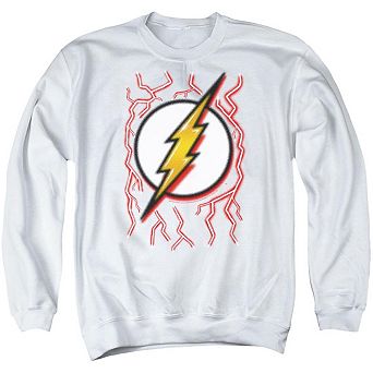 DC Comics Flash Airbrush Bolt Adult Crewneck Sweatshirt