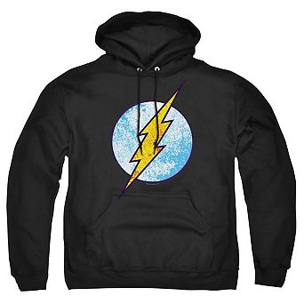 DC Comics Flash Flash Neon Distress Logo Adult Pull Over Hoodie