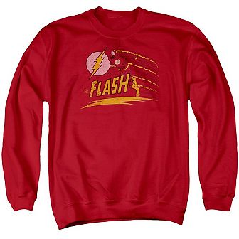 Dc Comics Flash Like Lightning Adult Crewneck Sweatshirt