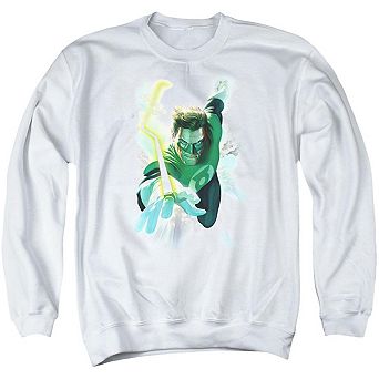 Green Lantern Clouds Adult Crewneck Sweatshirt