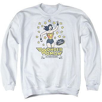 Dc Comics Action Figure Adult Crewneck Sweatshirt