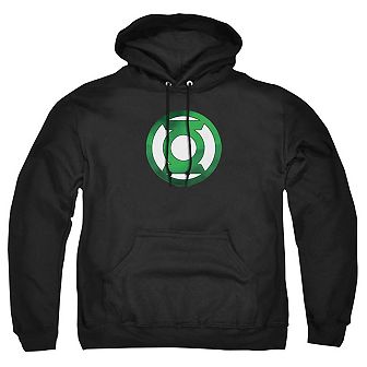 Green Lantern Green Chrome Logo Adult Pull Over Hoodie