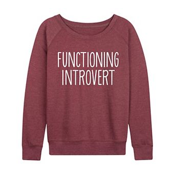 Plus Size Functioning Introvert French Terry Long Sleeve Tee