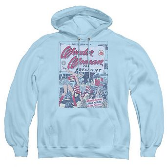 DC Comics Wonder Woman For President Adult Pull Over Hoodie
