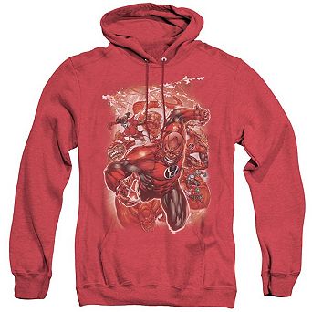 Green Lantern Red Lanterns 1 Adult Heather Hoodie