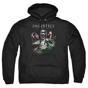 Injustice Gods Among Us Key Art Adult Pull Over Hoodie