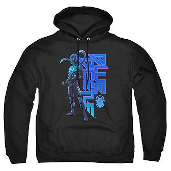Blue Beetle Standing Adult Pull Over Hoodie