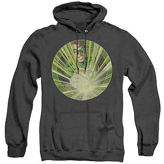 Green Lantern Light Em Up Adult Heather Hoodie