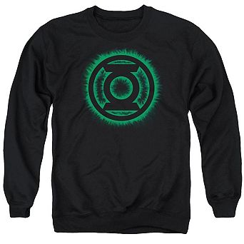Green Lantern Green Flame Logo Adult Crewneck Sweatshirt
