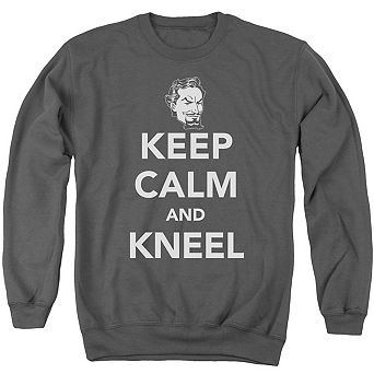 Dc Comics Keep Calm And Kneel Adult Crewneck Sweatshirt