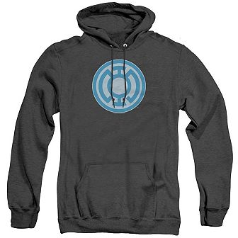Green Lantern Blue Symbol Adult Heather Hoodie