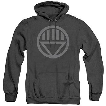Green Lantern Grey Emblem Adult Heather Hoodie