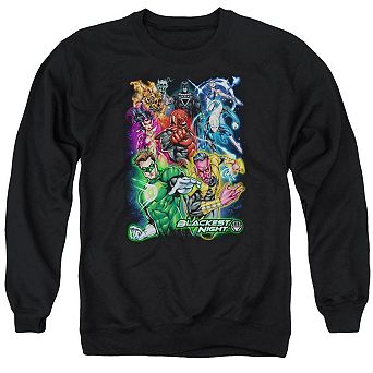 Green Lantern Blackest Group Adult Crewneck Sweatshirt