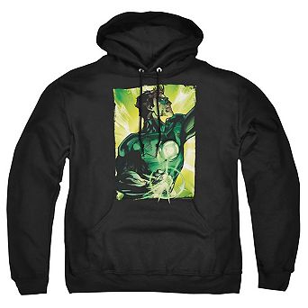 Green Lantern Up Up Adult Pull Over Hoodie