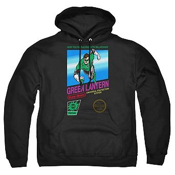 Green Lantern Box Art Adult Pull Over Hoodie