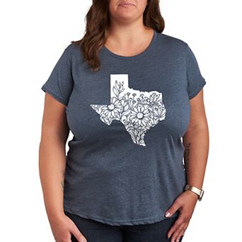 Plus Size Floral Texas Graphic Tee