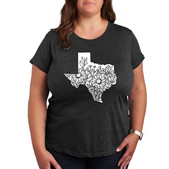 Plus Size Floral Texas Graphic Tee