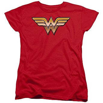 Justice League Of America Golden Short Sleeve Womens T-shirt
