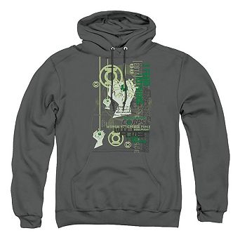 Green Lantern Core Strength Adult Pull Over Hoodie