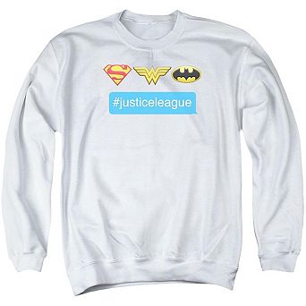 Dc Comics Hashtag Justice League Of America Adult Crewneck Sweatshirt
