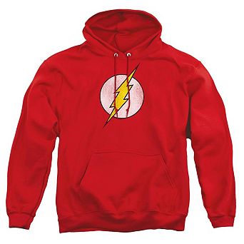 DC Comics Flash Flash Logo Distressed Adult Pull Over Hoodie