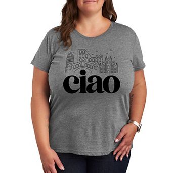 Plus Size Ciao Italy Landmarks Graphic Tee