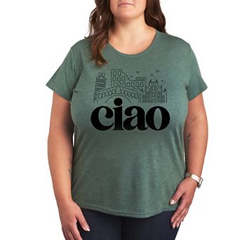 Plus Size Ciao Italy Landmarks Graphic Tee