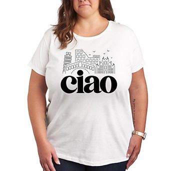 Plus Size Ciao Italy Landmarks Graphic Tee