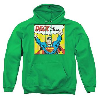 DC Comics Deck The Halls Adult Pull Over Hoodie