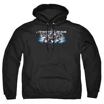 Infinite Crisis Ic Blue Adult Pull Over Hoodie
