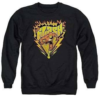 Dc Comics Flash Blazing Speed Adult Crewneck Sweatshirt