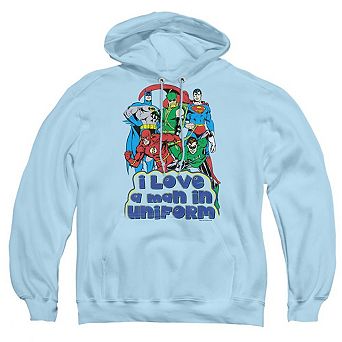 DC Comics I Love A Man In Uniform Adult Pull Over Hoodie